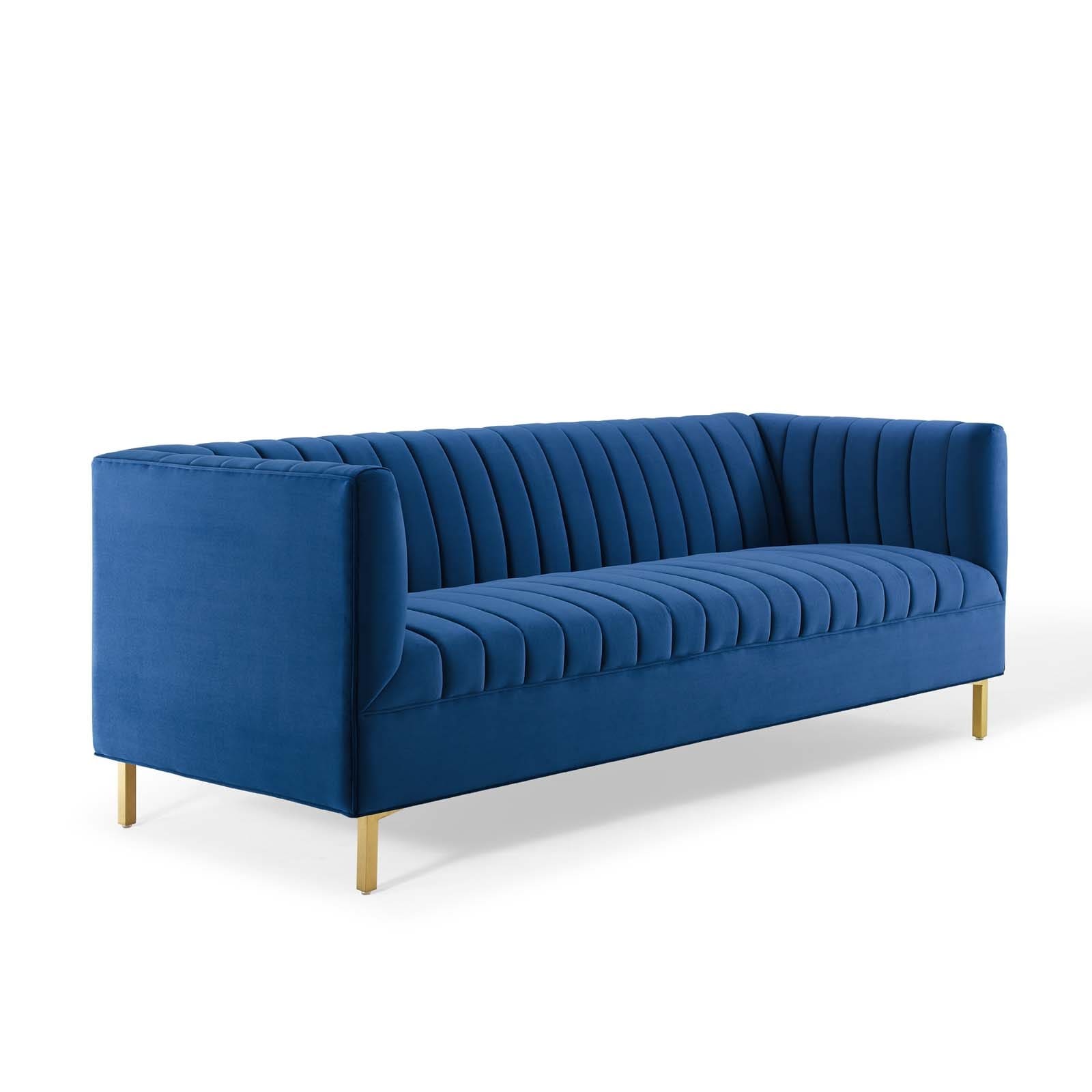 Modway Shift Channel Tufted Performance Velvet Sofa | Sofas | Modishstore-17