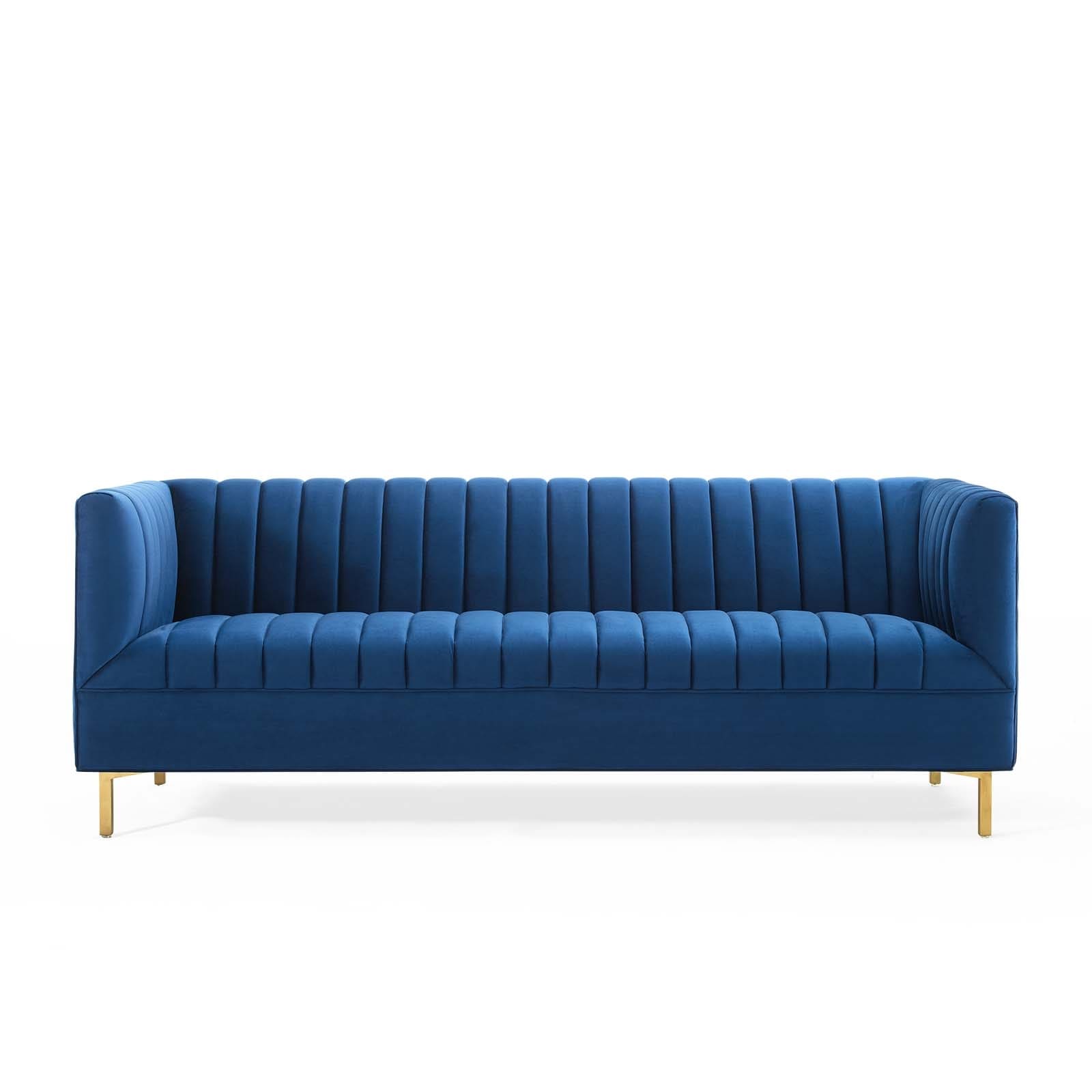 Modway Shift Channel Tufted Performance Velvet Sofa | Sofas | Modishstore-19