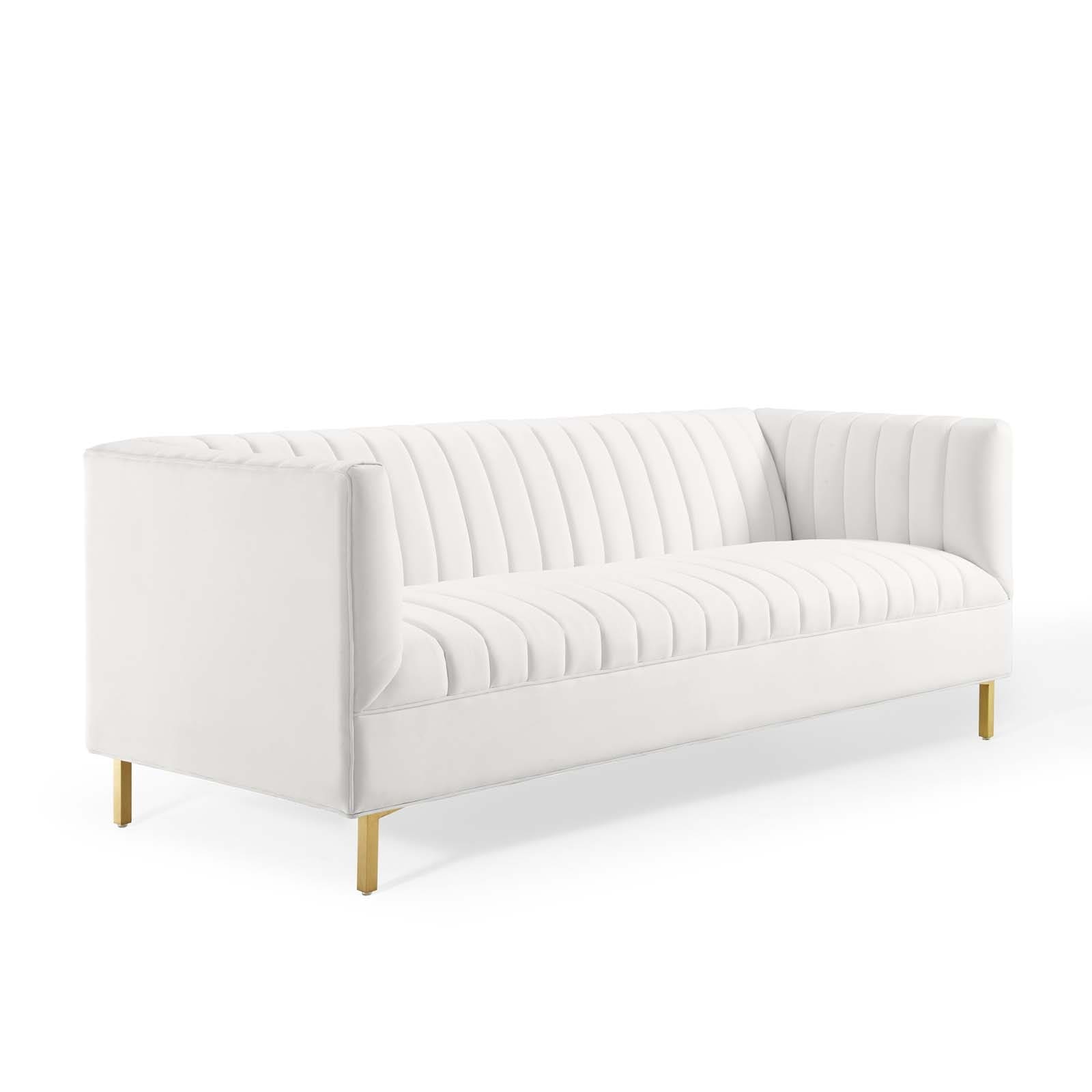 Modway Shift Channel Tufted Performance Velvet Sofa | Sofas | Modishstore-29