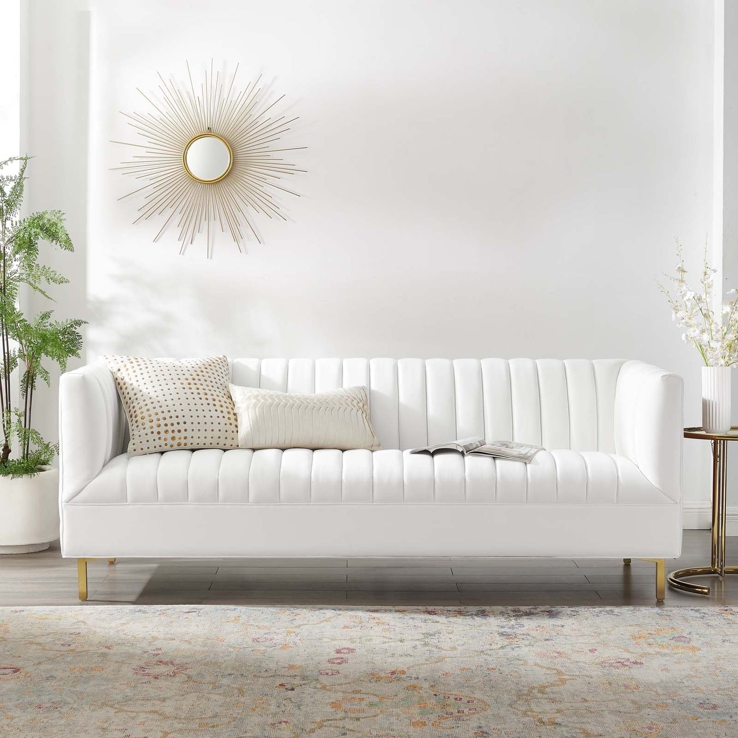 Modway Shift Channel Tufted Performance Velvet Sofa | Sofas | Modishstore-28