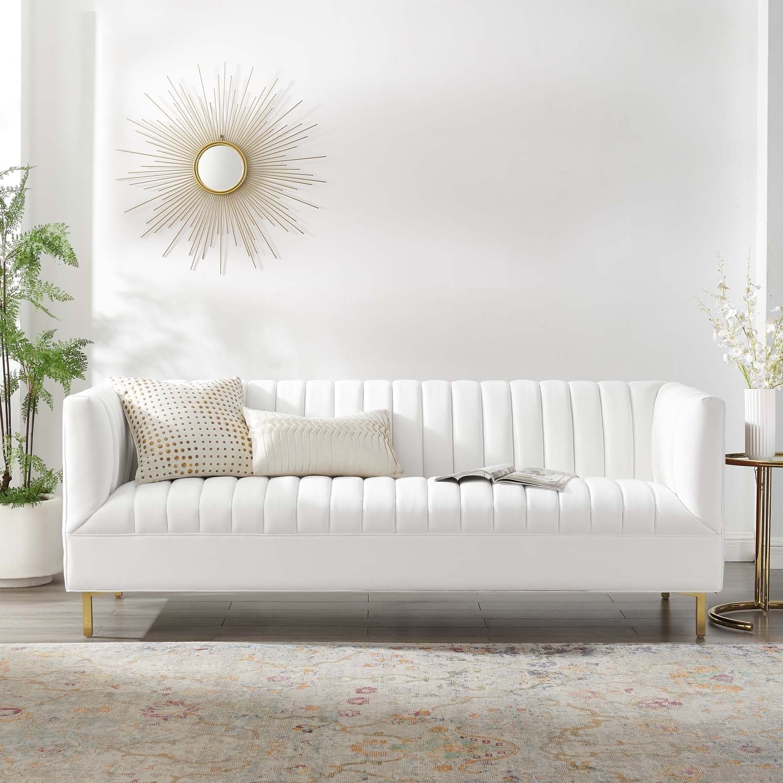 Modway Shift Channel Tufted Performance Velvet Sofa | Sofas | Modishstore-28