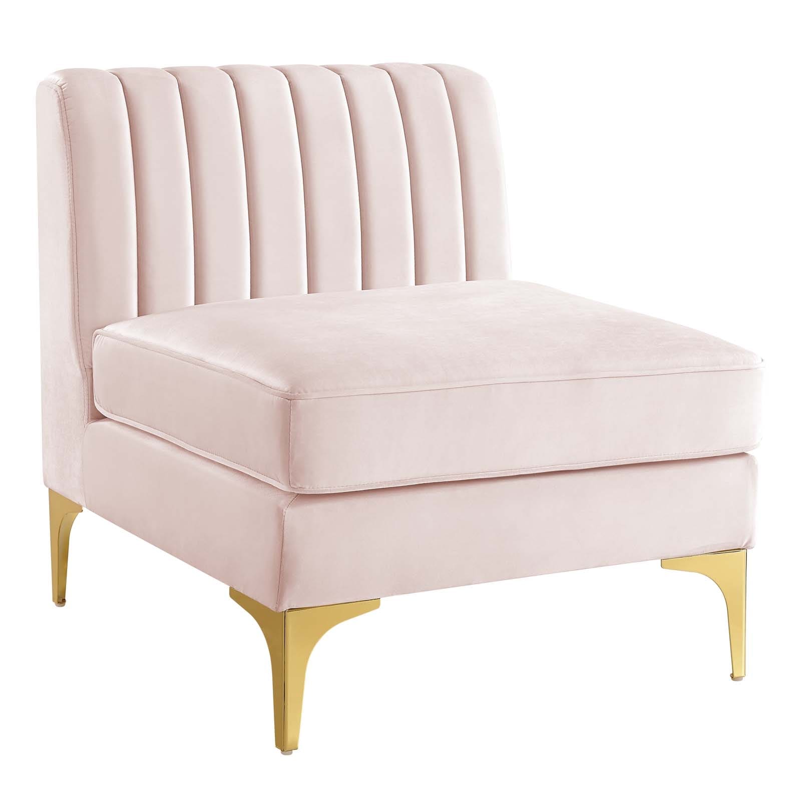 Modway Triumph Channel Tufted Performance Velvet 4-Piece Sectional Sofa | Sofas | Modishstore-23