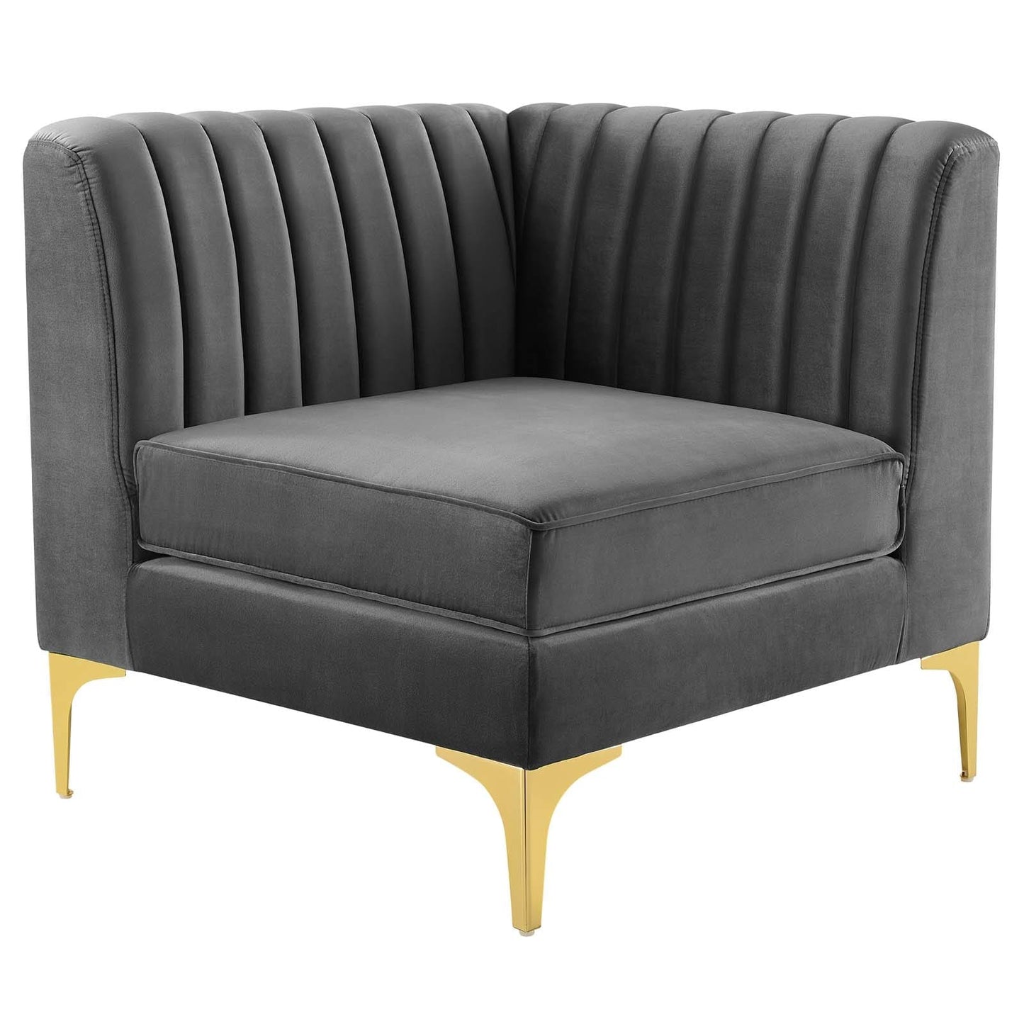Modway Triumph Channel Tufted Performance Velvet 5-Piece Sectional Sofa | Sofas | Modishstore-3