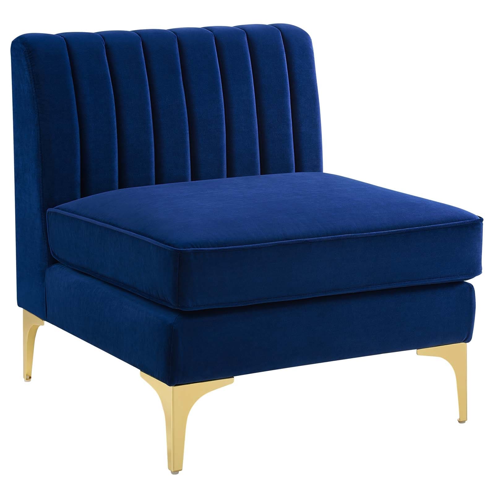 Modway Triumph Channel Tufted Performance Velvet 5-Piece Sectional Sofa | Sofas | Modishstore-12