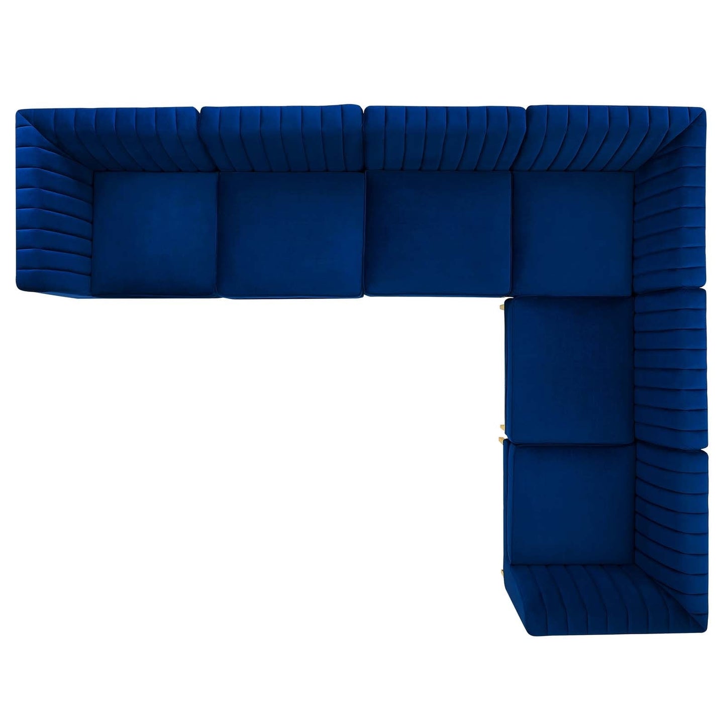 Modway Triumph Channel Tufted Performance Velvet 6-Piece Sectional Sofa | Sofas | Modishstore-11