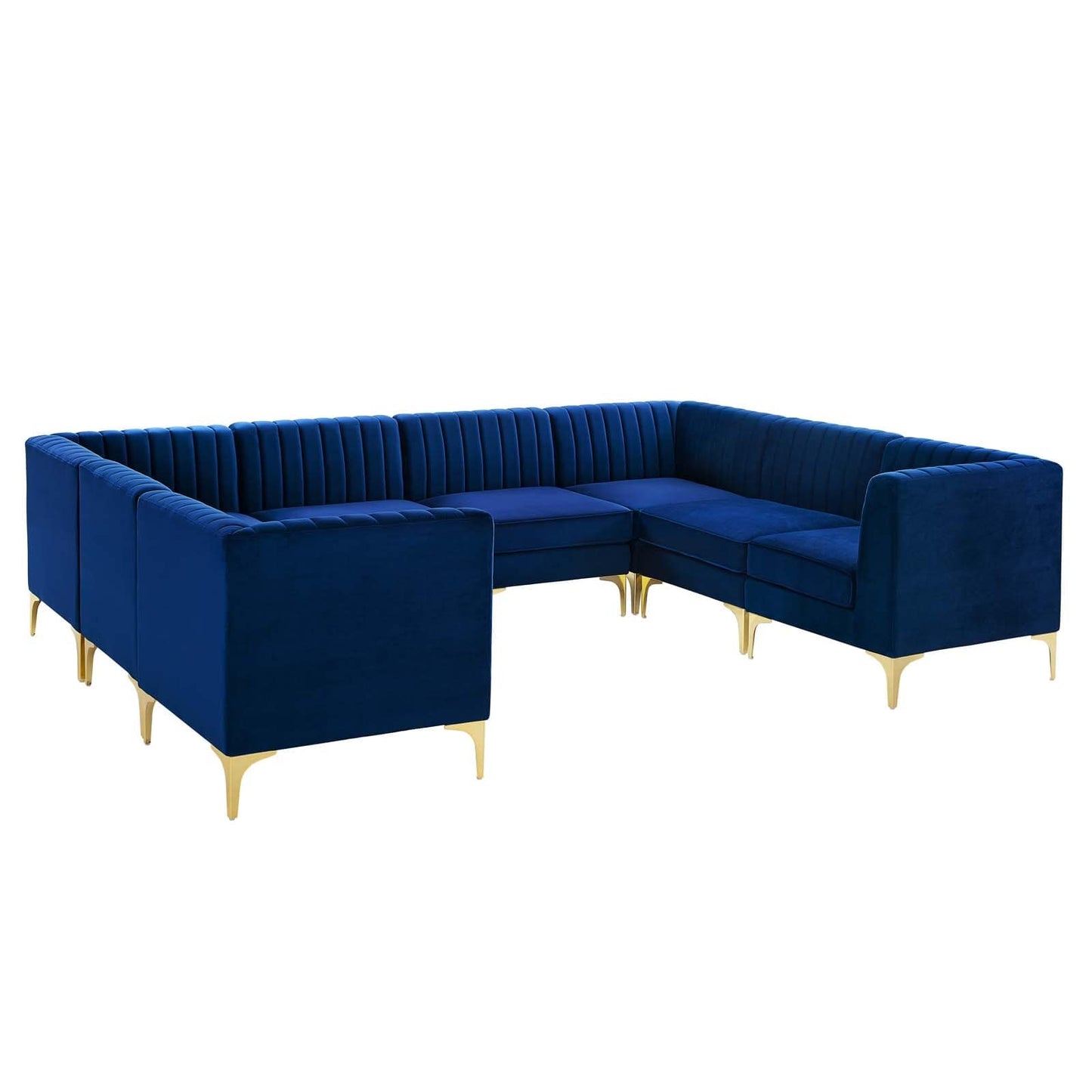 Modway Triumph Channel Tufted Performance Velvet 8-Piece Sectional Sofa | Sofas | Modishstore-11