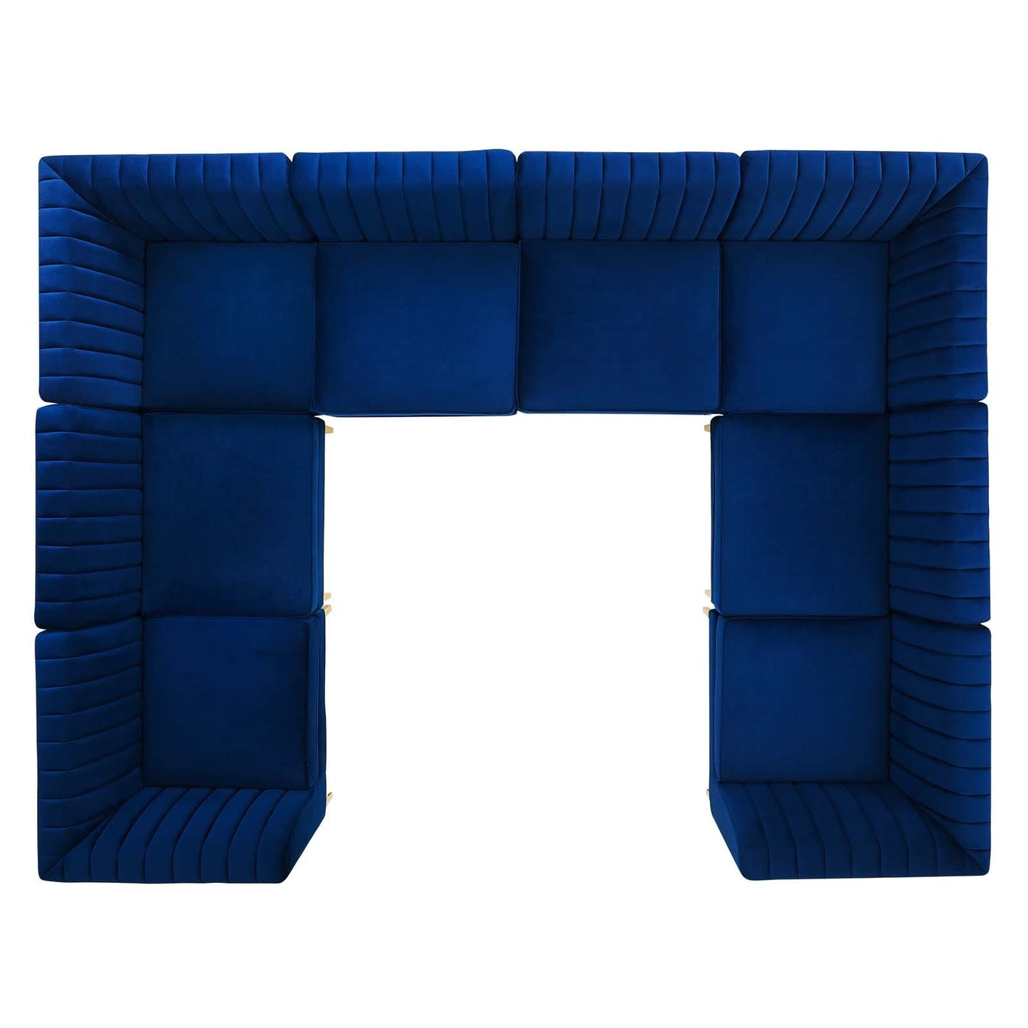 Modway Triumph Channel Tufted Performance Velvet 8-Piece Sectional Sofa | Sofas | Modishstore-12