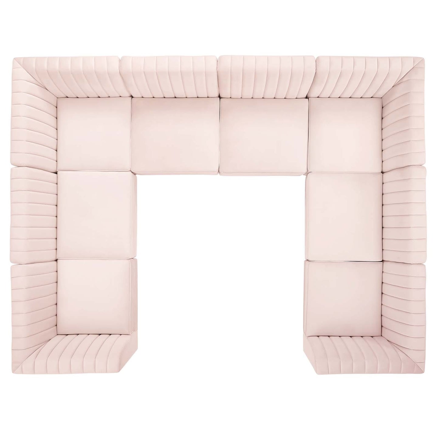 Modway Triumph Channel Tufted Performance Velvet 8-Piece Sectional Sofa | Sofas | Modishstore-21