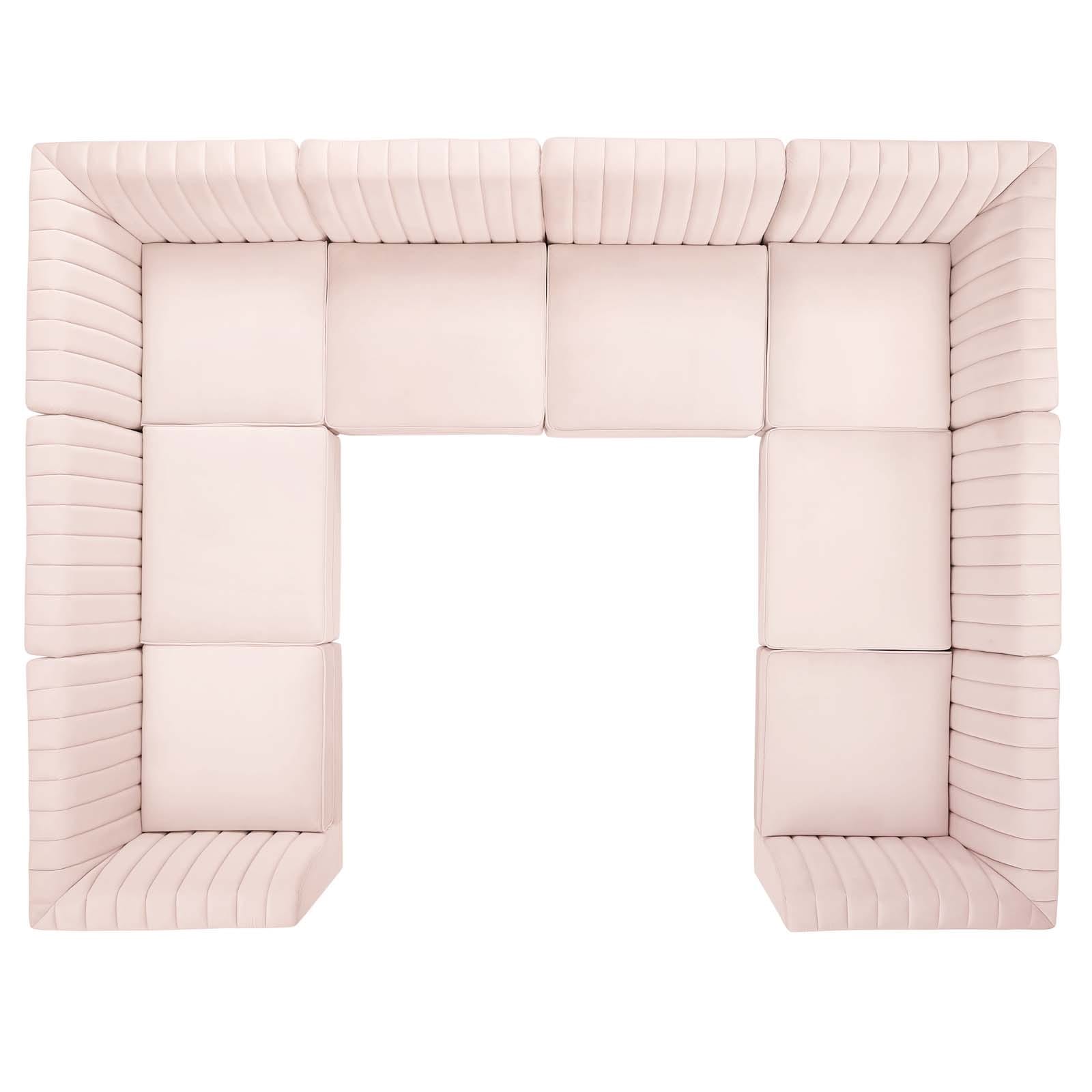 Modway Triumph Channel Tufted Performance Velvet 8-Piece Sectional Sofa | Sofas | Modishstore-21