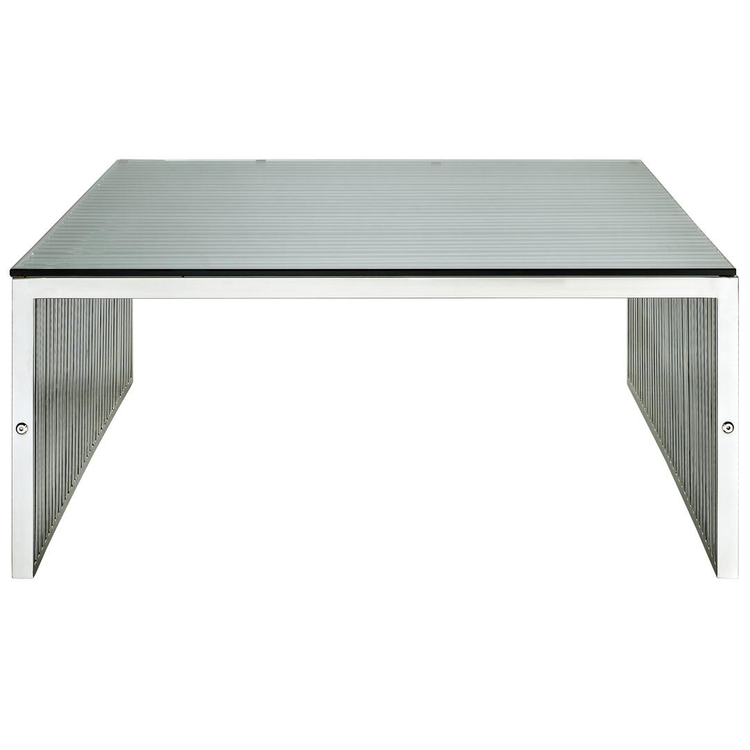 Modway Gridiron Coffee Table in Silver | Coffee Tables | 