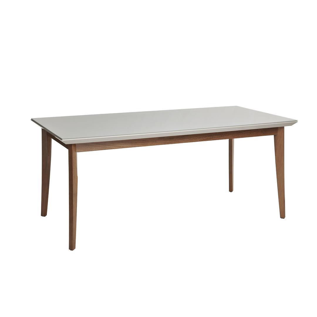 Manhattan Comfort Lillian 62.99" Modern Glass Top Dining Table
