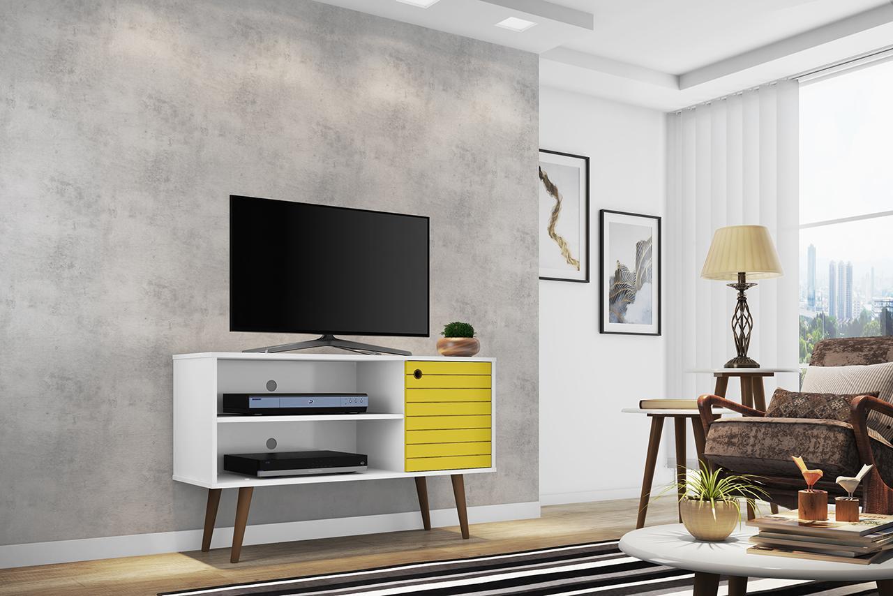 Manhattan Comfort Liberty 42.52" Mid Century - Modern TV Stand with 2 Shelves and 1 Door