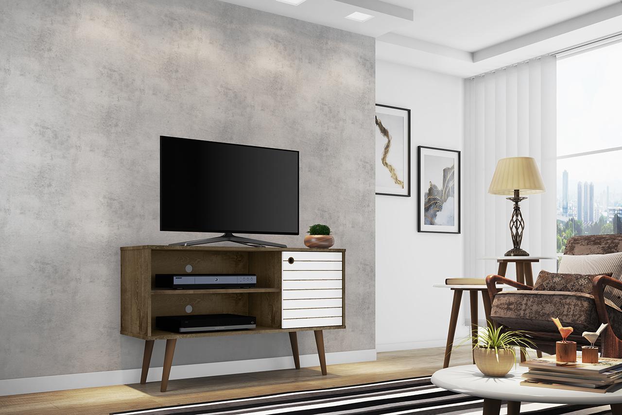 Manhattan Comfort Liberty 42.52" Mid Century - Modern TV Stand with 2 Shelves and 1 Door