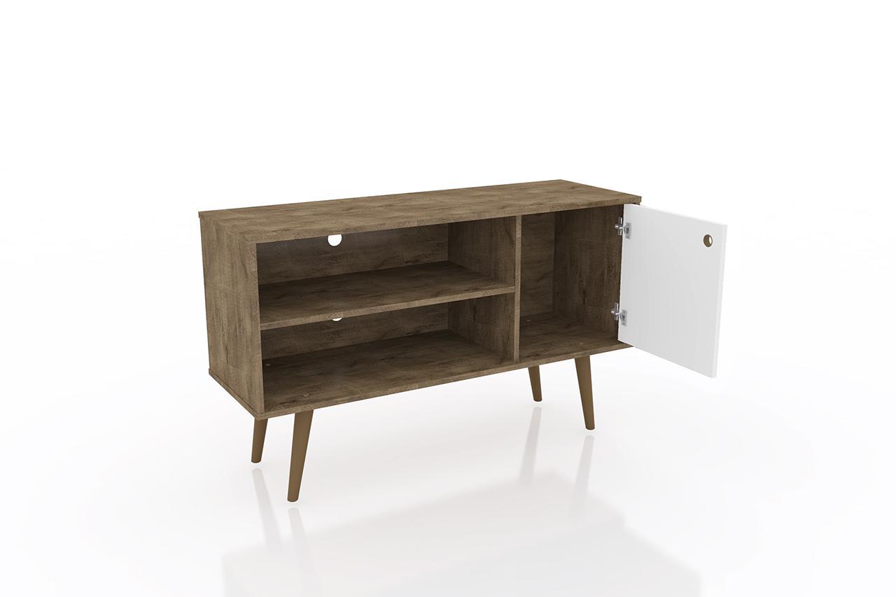 Manhattan Comfort Liberty 42.52" Mid Century - Modern TV Stand with 2 Shelves and 1 Door