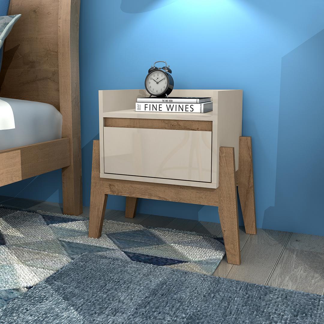 Manhattan Comfort Essence 1-Full Extension Drawer Nightstand