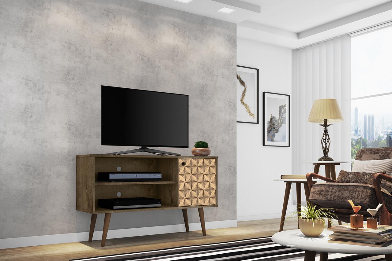 Manhattan Comfort Liberty 42.52" Mid Century - Modern TV Stand with 2 Shelves and 1 Door