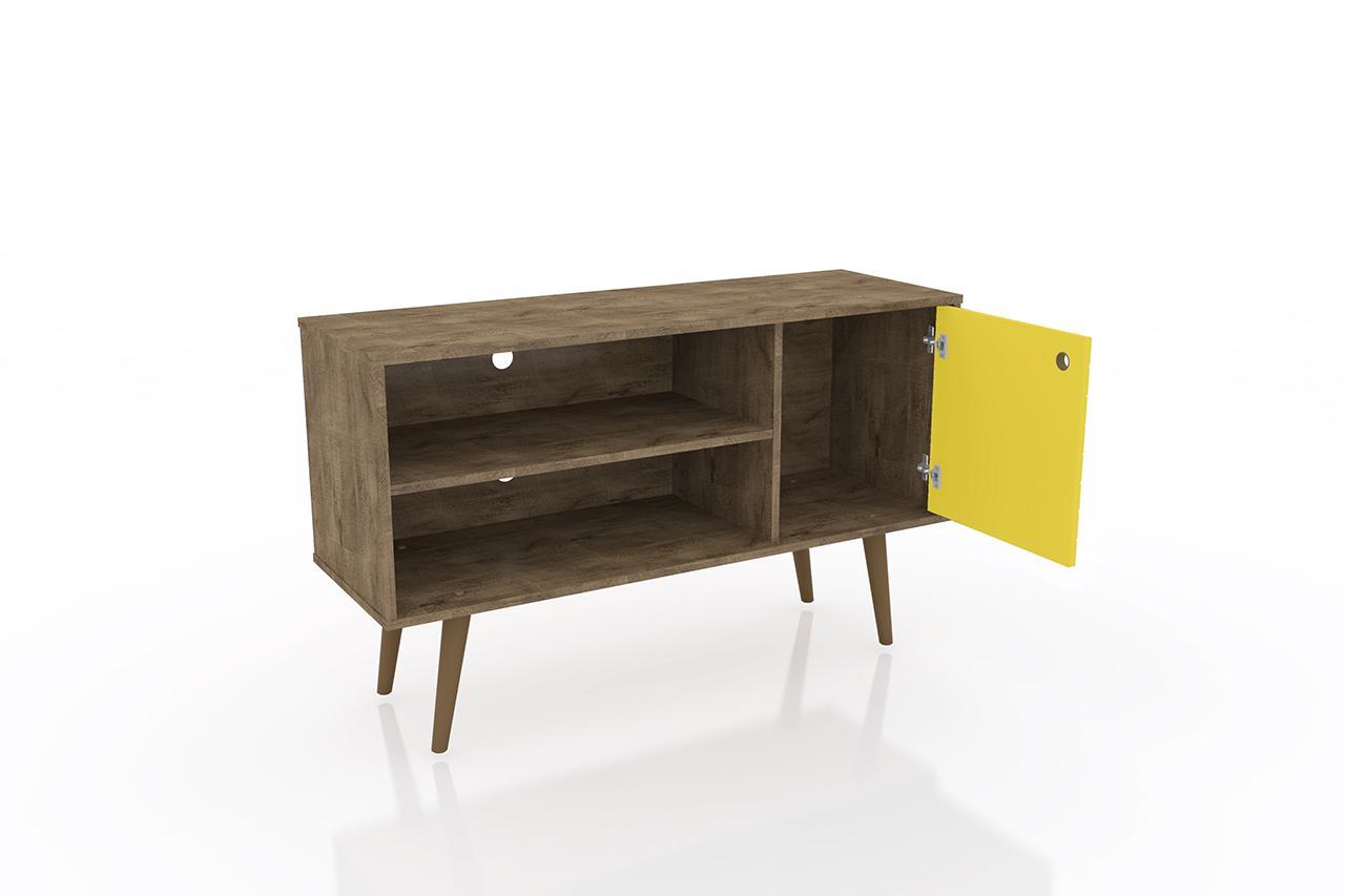 Manhattan Comfort Liberty 42.52" Mid Century - Modern TV Stand with 2 Shelves and 1 Door