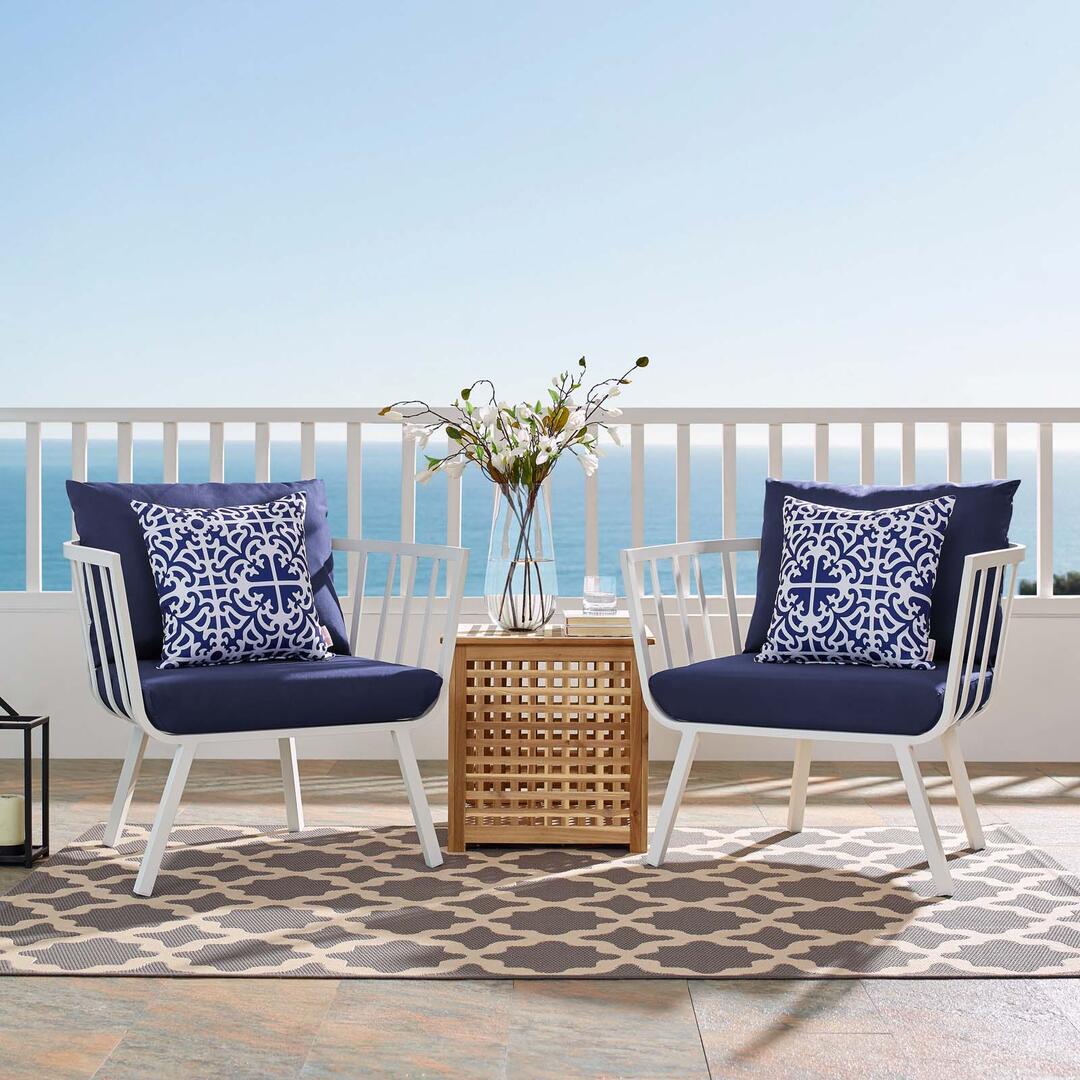 Modway Riverside Outdoor Patio Aluminum Armchair Set of 2 | Armchairs | Modishstore-22