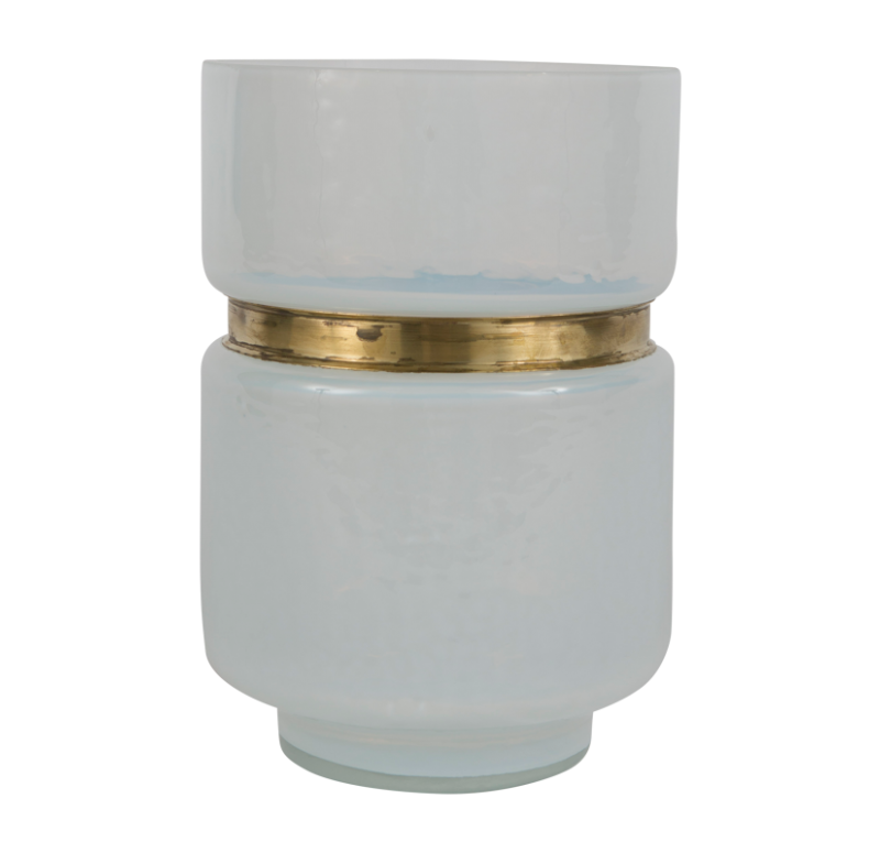 Gold Leaf Design Group Milk Glass Vases