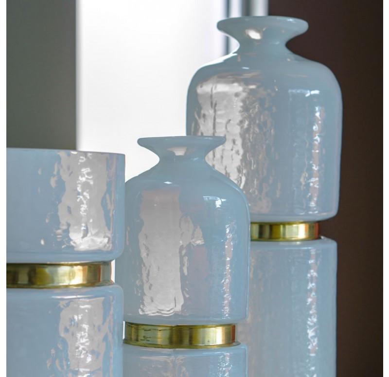 Gold Leaf Design Group Milk Glass Vases