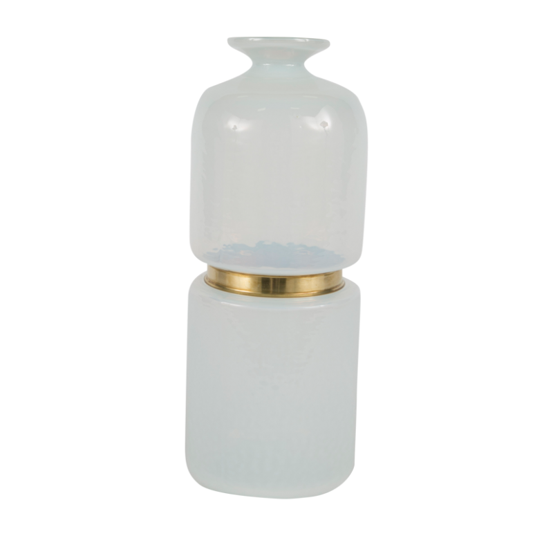 Gold Leaf Design Group Milk Glass Vases
