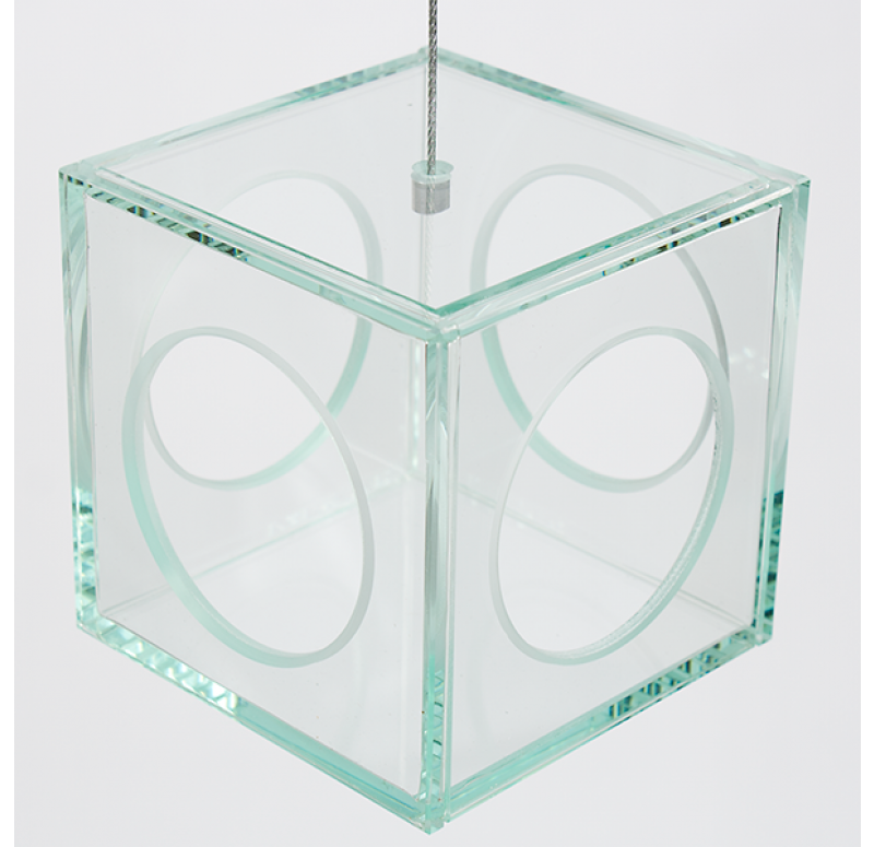 Gold Leaf Design Group Hanging Glass Cube - Set of 3