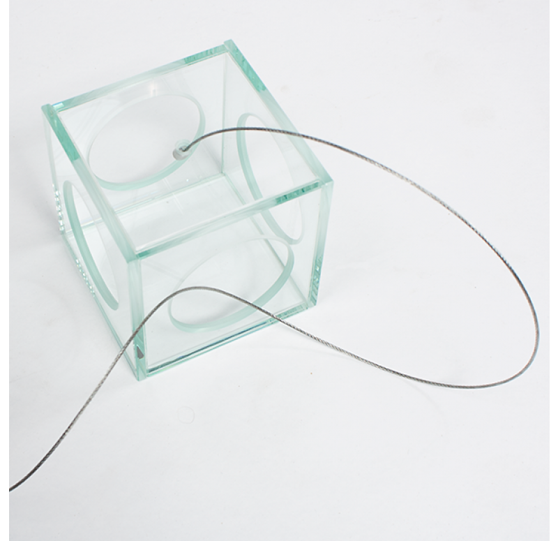 Gold Leaf Design Group Hanging Glass Cube - Set of 3