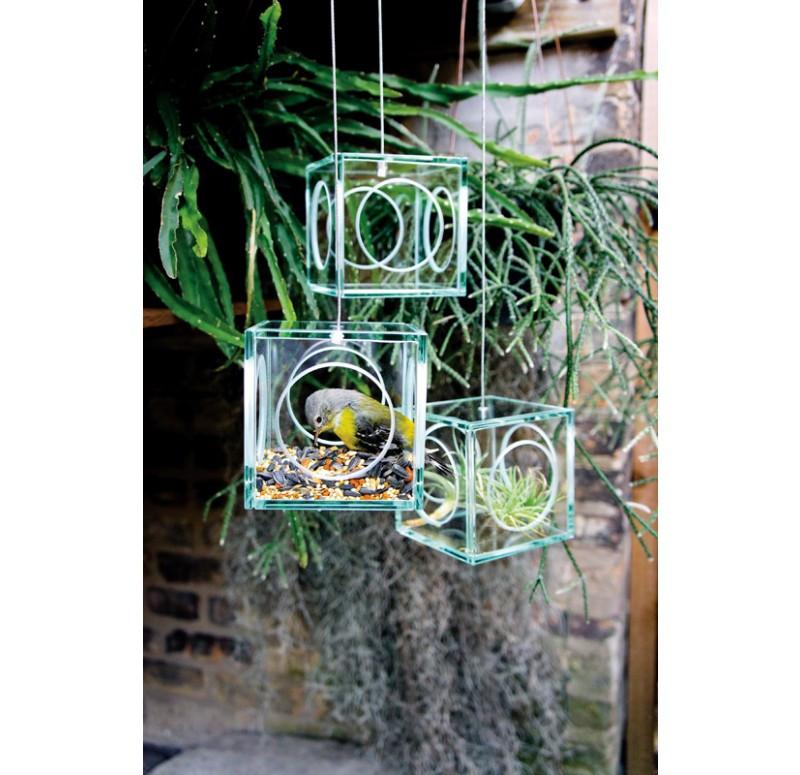 Gold Leaf Design Group Hanging Glass Cube - Set of 3