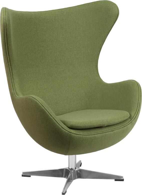 Flash Furniture Wool Fabric Egg Chair With Tilt-Lock Mechanism Lounge Chairs, Flash Furniture, - Modish Store