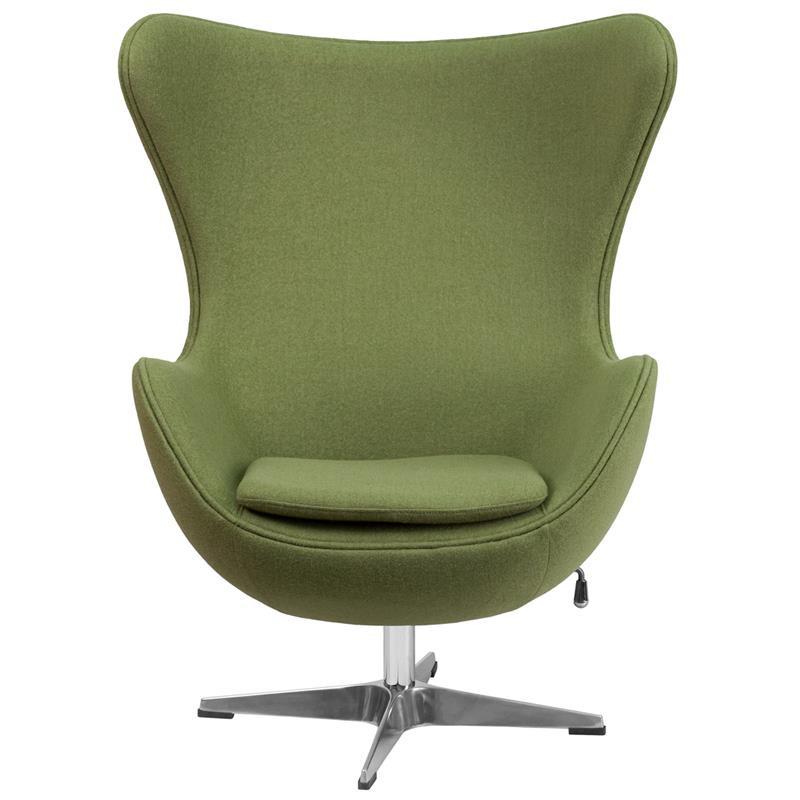 Flash Furniture Wool Fabric Egg Chair With Tilt-Lock Mechanism Lounge Chairs, Flash Furniture, - Modish Store
