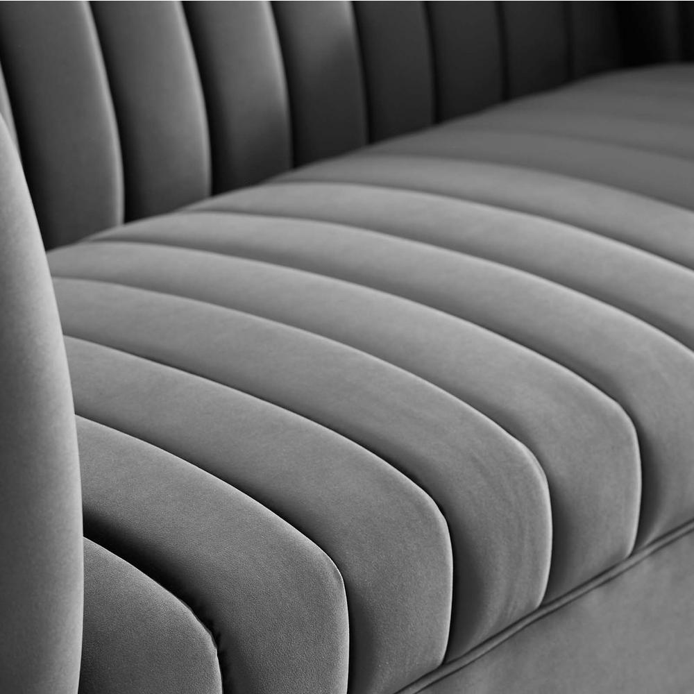 Modway Shift Channel Tufted Performance Velvet Loveseat | Loveseats | Modishstore-10