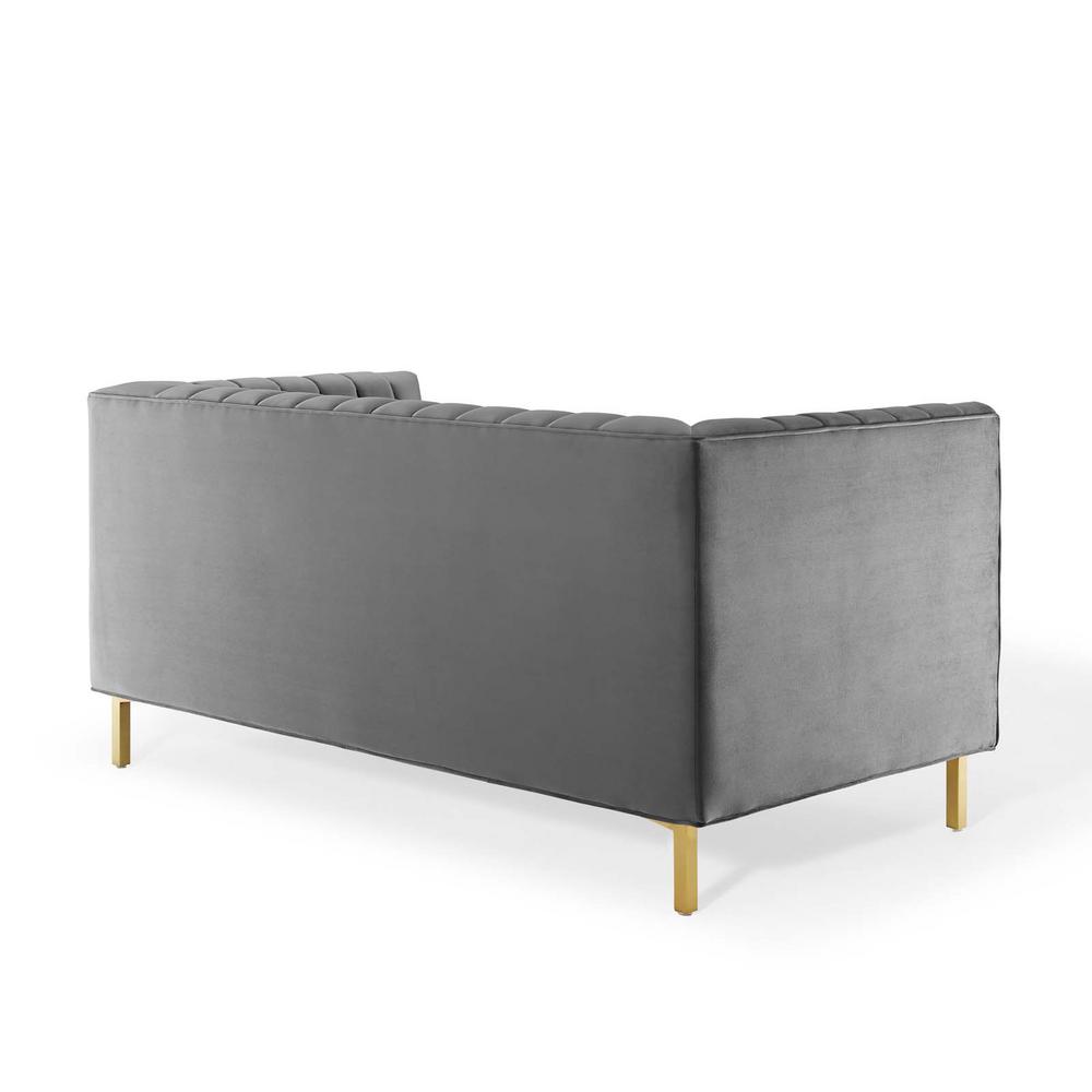 Modway Shift Channel Tufted Performance Velvet Loveseat | Loveseats | Modishstore-12