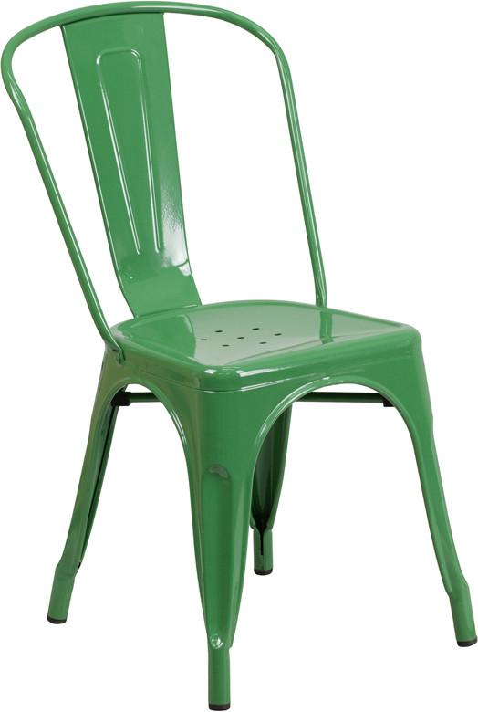 Flash Furniture Metal Indoor-Outdoor Stackable Chair