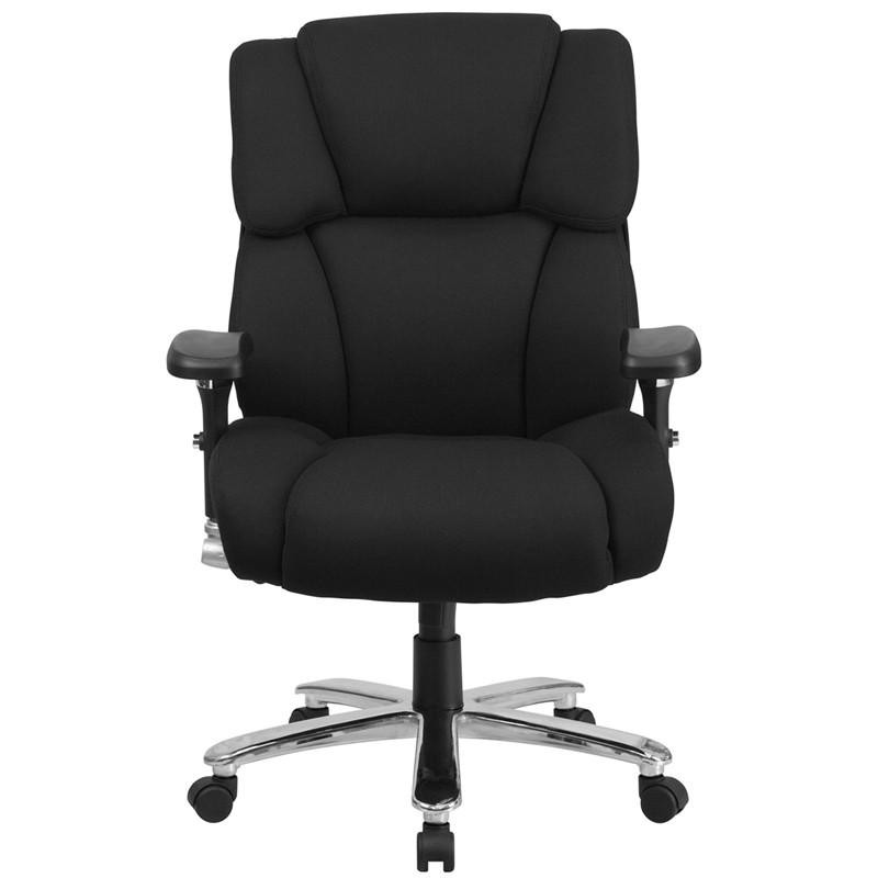Flash Furniture Hercules Series 24/7 Intensive Use, Multi-Shift, Black Fabric Executive Swivel Chair With Lumbar Support Knob