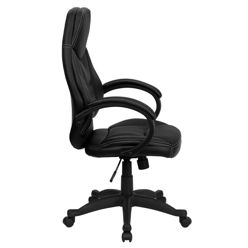 Flash Furniture High Back Black Leather Contemporary Executive Swivel Office Chair