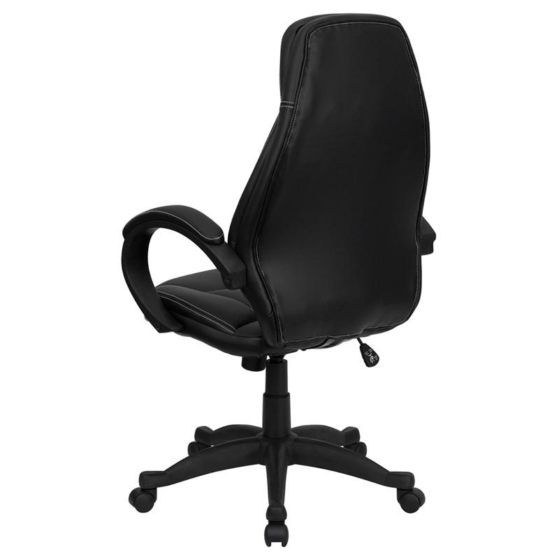 Flash Furniture High Back Black Leather Contemporary Executive Swivel Office Chair