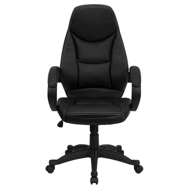 Flash Furniture High Back Black Leather Contemporary Executive Swivel Office Chair