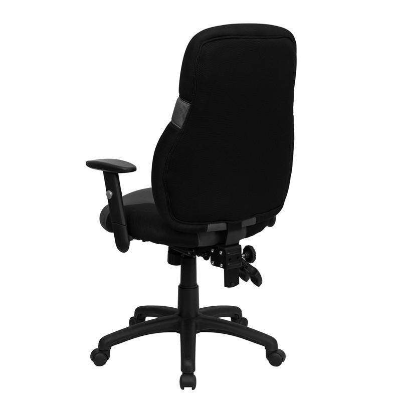Flash Furniture High Back Ergonomic Black And Gray Mesh Swivel Task Chair With Height Adjustable Arms