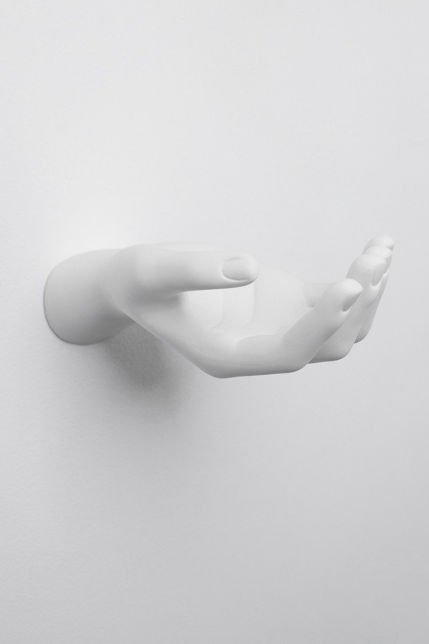 Interior Illusions Ceramic Female Hand Out Wall Hook