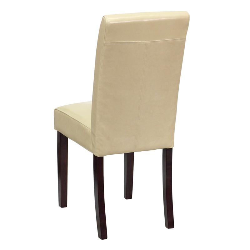 Flash Furniture Ivory Leather Upholstered Parsons Chair