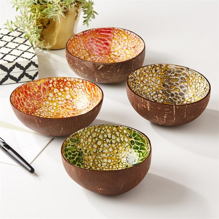 Tozai Home A/4 Coconut and Shell Bowl - Set of - 12