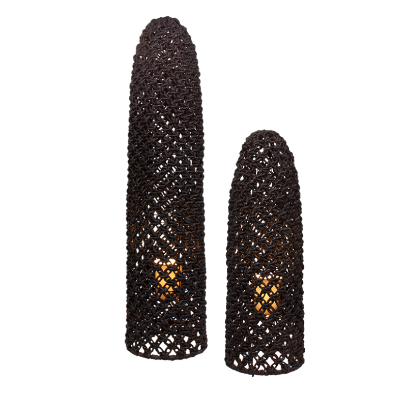 Gold Leaf Design Group Floor Light - Macrame Black
