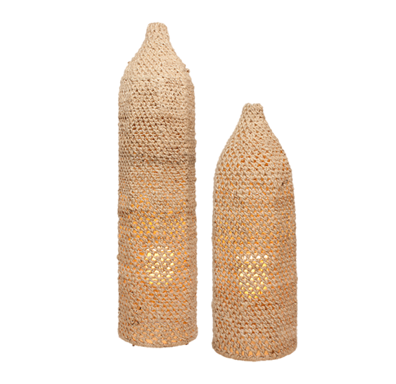 Gold Leaf Design Group Floor Light - Macrame Natural