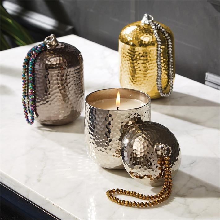 Tozai Home Hammered Filled Candle - Set of 6