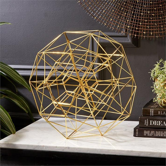 Tozai Home Geometric Sculpture Gold-Plated Iron