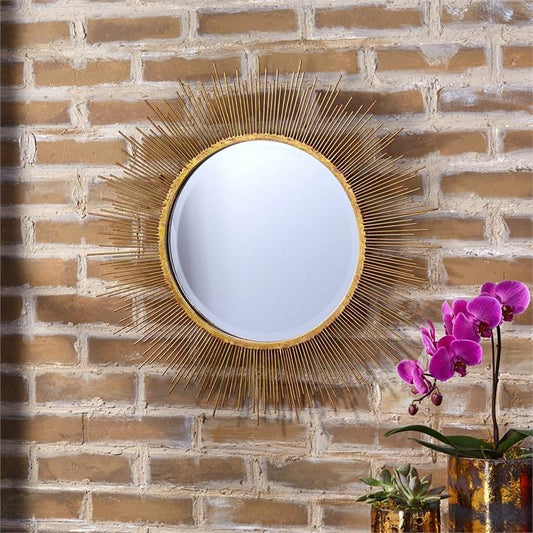 Tozai Home Gold Starburst Wall Mirror