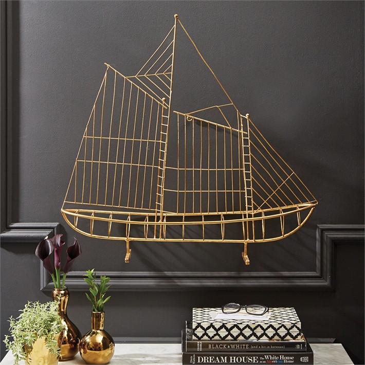 Tozai Home Schooner Wall Art Iron