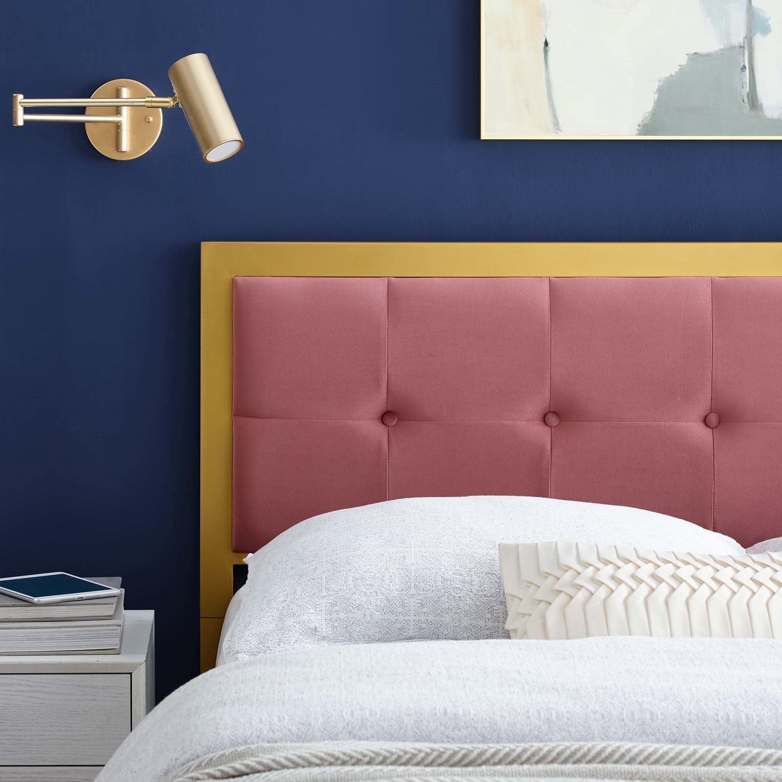 Modway Teagan Tufted Twin Performance Velvet Headboard | Headboards | Modishstore-8