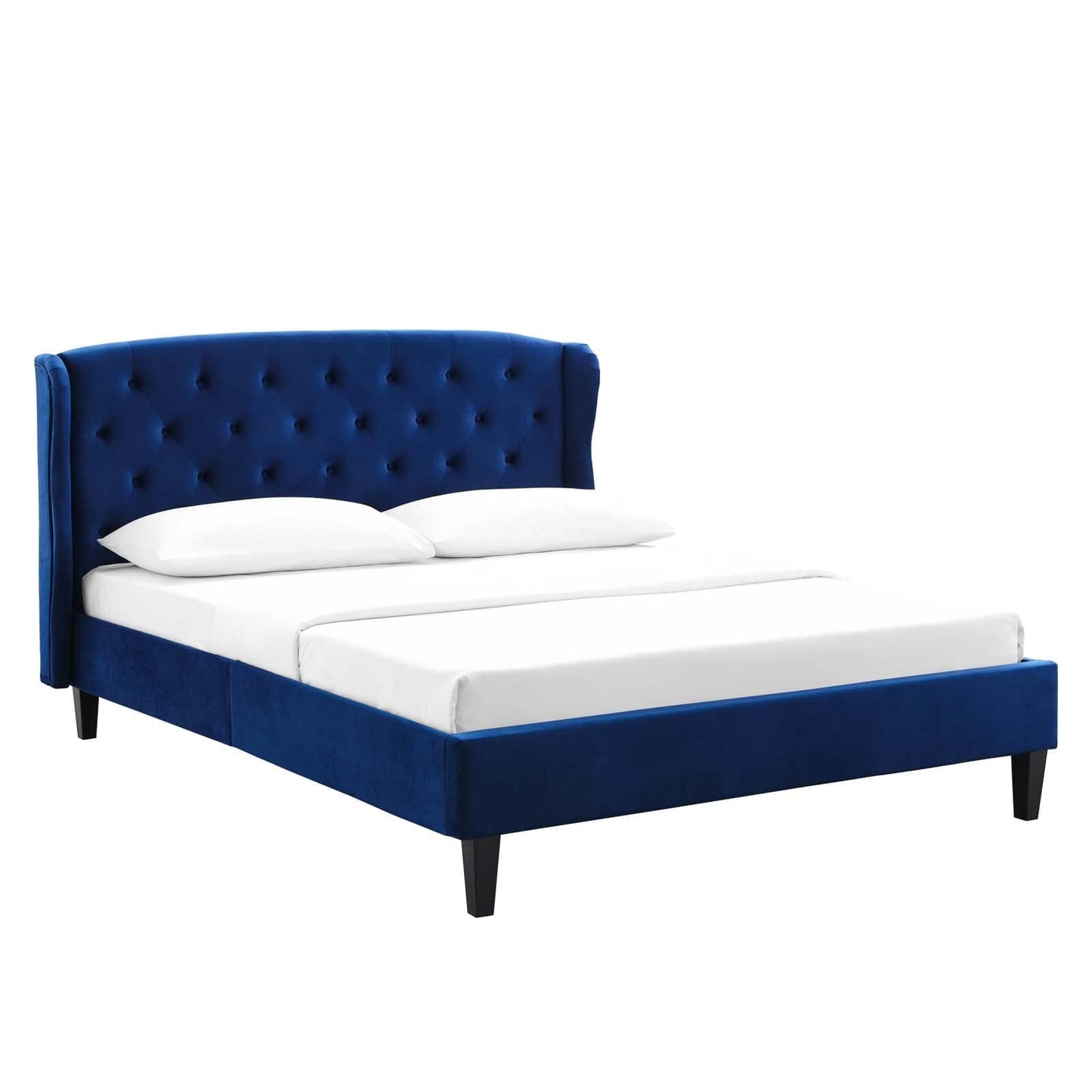 Modway Penelope Tufted Wingback Queen Performance Velvet Platform Bed | Beds | Modishstore-10