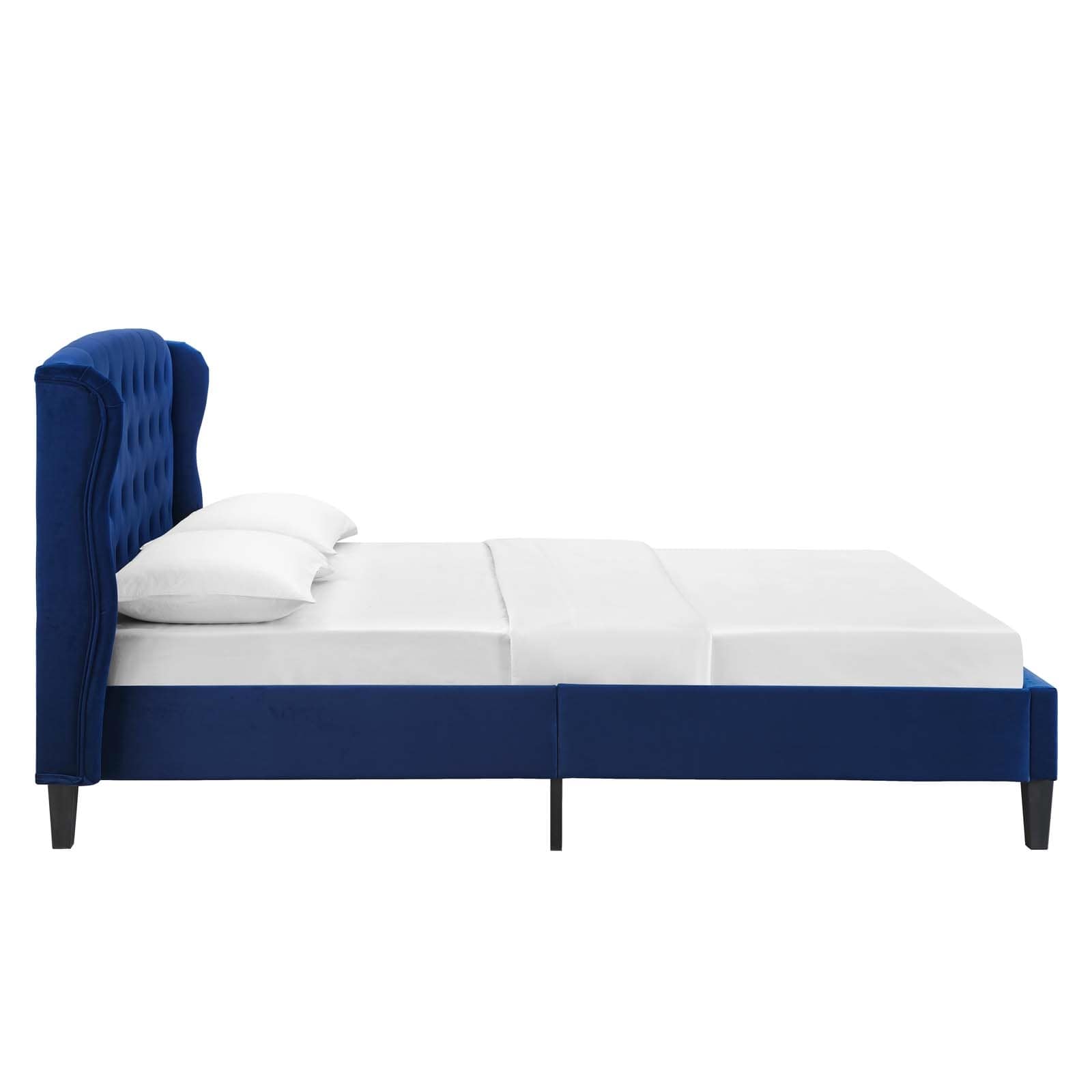 Modway Penelope Tufted Wingback Queen Performance Velvet Platform Bed | Beds | Modishstore-12